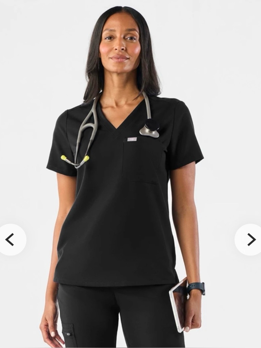 Figs Catarina One pocket scrub top size large black